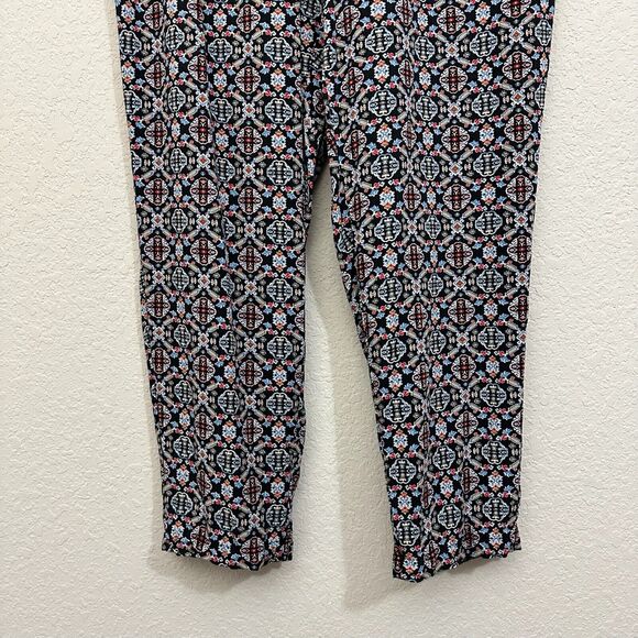 J. JILL Tribal Print Harem Pull-On Pants Drawstring in Multicolor - Picture 4 of 12